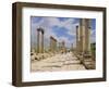 The Colonnaded Street, Cardo Maximus, in the Roman Ruins, Jerash, Jordan-Michael Short-Framed Photographic Print