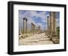 The Colonnaded Street, Cardo Maximus, in the Roman Ruins, Jerash, Jordan-Michael Short-Framed Photographic Print