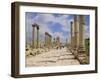 The Colonnaded Street, Cardo Maximus, in the Roman Ruins, Jerash, Jordan-Michael Short-Framed Photographic Print