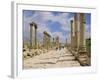 The Colonnaded Street, Cardo Maximus, in the Roman Ruins, Jerash, Jordan-Michael Short-Framed Photographic Print