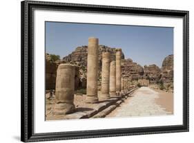 The Colonnaded Street, Dating from About 106 Ad, Petra, Jordan, Middle East-Richard Maschmeyer-Framed Photographic Print