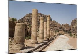 The Colonnaded Street, Dating from About 106 Ad, Petra, Jordan, Middle East-Richard Maschmeyer-Mounted Photographic Print