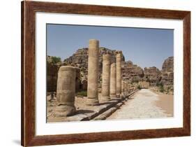 The Colonnaded Street, Dating from About 106 Ad, Petra, Jordan, Middle East-Richard Maschmeyer-Framed Photographic Print