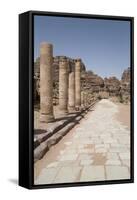 The Colonnaded Street, Dating from About 106 Ad, Petra, Jordan, Middle East-Richard Maschmeyer-Framed Stretched Canvas