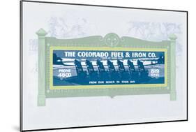 The Colorado Fuel and Iron Co.-null-Mounted Art Print