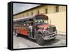 The Colorful Chicken Bus of Guatemala, Antigua, Guatemala, Central America-null-Framed Stretched Canvas