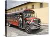 The Colorful Chicken Bus of Guatemala, Antigua, Guatemala, Central America-null-Stretched Canvas