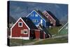The Colorful Cottages of the Town Narsaq, Greenland-David Noyes-Stretched Canvas