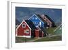 The Colorful Cottages of the Town Narsaq, Greenland-David Noyes-Framed Photographic Print