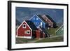 The Colorful Cottages of the Town Narsaq, Greenland-David Noyes-Framed Photographic Print