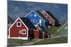 The Colorful Cottages of the Town Narsaq, Greenland-David Noyes-Mounted Photographic Print