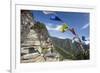 The Colorful Tibetan Prayer Flags Invite the Faithful to Visit the Taktsang Monastery, Paro, Bhutan-Roberto Moiola-Framed Photographic Print