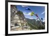 The Colorful Tibetan Prayer Flags Invite the Faithful to Visit the Taktsang Monastery, Paro, Bhutan-Roberto Moiola-Framed Photographic Print