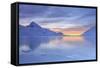 The Colors of Dawn Invading the Smooth Surface of Lago Bianco Exceptionally Icy-Roberto Moiola-Framed Stretched Canvas