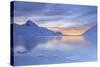 The Colors of Dawn Invading the Smooth Surface of Lago Bianco Exceptionally Icy-Roberto Moiola-Stretched Canvas