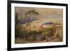 The Colosseum and Alban Mount (W/C and Gouache over Pencil, Chalk and Ink)-Samuel Palmer-Framed Giclee Print