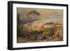 The Colosseum and Alban Mount (W/C and Gouache over Pencil, Chalk and Ink)-Samuel Palmer-Framed Giclee Print
