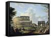 The Colosseum and the Arch of Constantine-Giovanni Paolo Pannini-Framed Stretched Canvas