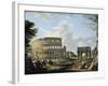 The Colosseum and the Arch of Constantine-Giovanni Paolo Pannini-Framed Giclee Print