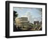 The Colosseum and the Arch of Constantine-Giovanni Paolo Pannini-Framed Giclee Print