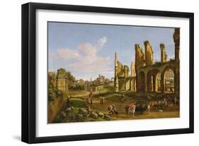 The Colosseum and the Roman Forum, 1711-Gaspar van Wittel-Framed Giclee Print