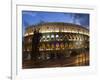 The Colosseum at Night with Traffic Trails, Rome, Lazio, Italy-Christian Kober-Framed Photographic Print