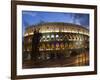 The Colosseum at Night with Traffic Trails, Rome, Lazio, Italy-Christian Kober-Framed Photographic Print