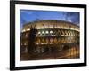 The Colosseum at Night with Traffic Trails, Rome, Lazio, Italy-Christian Kober-Framed Photographic Print