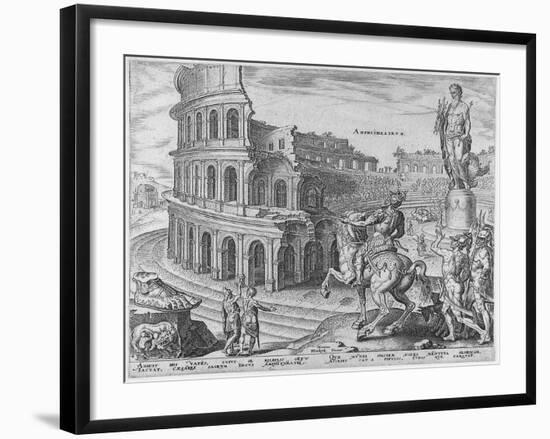 The Colosseum at Rome after Maarten Van Heemskerck, 1572-Philipp Galle-Framed Giclee Print