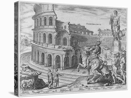 The Colosseum at Rome after Maarten Van Heemskerck, 1572-Philipp Galle-Stretched Canvas