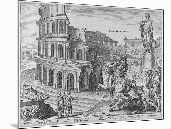 The Colosseum at Rome after Maarten Van Heemskerck, 1572-Philipp Galle-Mounted Giclee Print