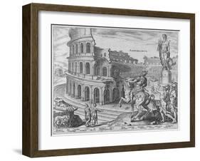 The Colosseum at Rome after Maarten Van Heemskerck, 1572-Philipp Galle-Framed Giclee Print