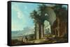 The Colosseum at Rome-Hendrik Van Lint-Framed Stretched Canvas