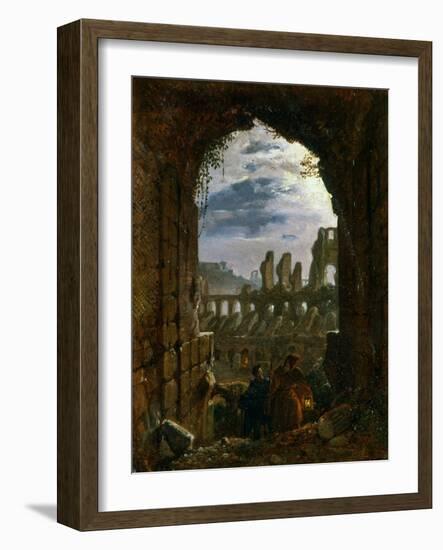 The Colosseum by Moonlight, C.1826-30-Franz Ludwig Catel-Framed Giclee Print