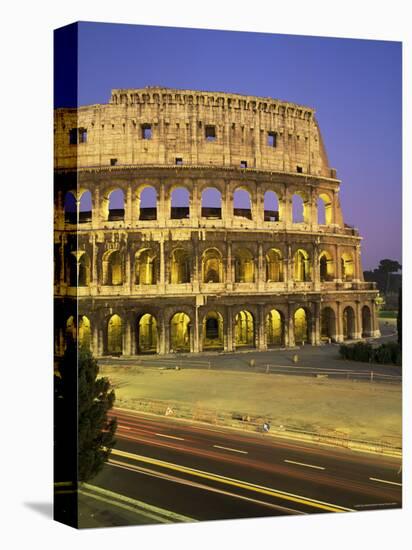 The Colosseum, Floodlit, Rome, Lazio, Italy-Roy Rainford-Stretched Canvas