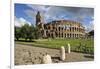 The Colosseum or Coliseum and a Roman Stone Pavement, Rome, Italy-Mauricio Abreu-Framed Photographic Print