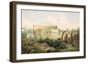 The Colosseum, Rome, 1802 (W/C over Graphite on Wove Paper)-John Warwick Smith-Framed Giclee Print