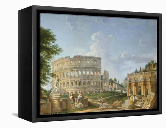 The Colosseum, Rome-Giovanni Paolo Pannini-Framed Stretched Canvas