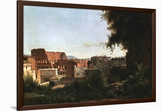 The Colosseum: View from the Farnese Gardens, Rome, 1826-Jean-Baptiste-Camille Corot-Framed Giclee Print