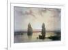The Colossi of Memnon, at Thebes, During the Inundation, 19th Century-David Roberts-Framed Giclee Print