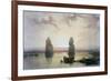 The Colossi of Memnon, at Thebes, During the Inundation, 19th Century-David Roberts-Framed Giclee Print