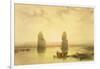 The Colossi of Memnon, at Thebes, During the Inundation, from "Egypt and Nubia," Vol.1-David Roberts-Framed Giclee Print