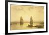 The Colossi of Memnon, at Thebes, During the Inundation, from "Egypt and Nubia," Vol.1-David Roberts-Framed Giclee Print