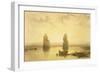 The Colossi of Memnon, at Thebes, During the Inundation, from "Egypt and Nubia," Vol.1-David Roberts-Framed Giclee Print