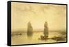 The Colossi of Memnon, at Thebes, During the Inundation, from "Egypt and Nubia," Vol.1-David Roberts-Framed Stretched Canvas