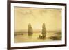 The Colossi of Memnon, at Thebes, During the Inundation, from "Egypt and Nubia," Vol.1-David Roberts-Framed Premium Giclee Print