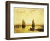 The Colossi of Memnon During the Flood, Left Bank of the Nile, Lithograph, 1838-9-David Roberts-Framed Giclee Print
