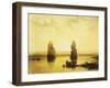 The Colossi of Memnon During the Flood, Left Bank of the Nile, Lithograph, 1838-9-David Roberts-Framed Giclee Print