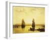 The Colossi of Memnon During the Flood, Left Bank of the Nile, Lithograph, 1838-9-David Roberts-Framed Giclee Print