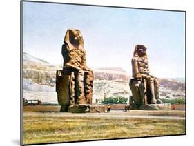 The Colossi of Memnon, Egypt, 20th Century-null-Mounted Giclee Print